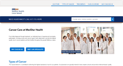 Desktop Screenshot of medstarcancer.org